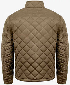 Manteau bouffant à fermeture éclair unisexe avec logo personnalisé au prix de gros Veste d'hiver thermique à col montant Manteaux bouffants remplis en poly - Product Image 4