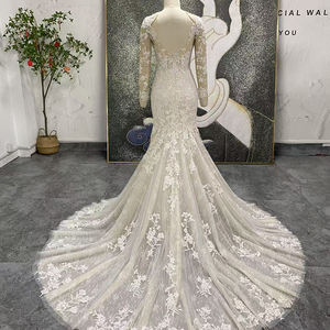 ชุดแต่งงานลู<span class=keywords><strong>ก</strong></span>ไม้สีแชมเปญ Jancember LSSG154 แขนยาวทรงเมอ<span class=keywords><strong>ร</strong></span>์เมดทรัมเป็ต  ชุดเจ้าสาวแบบโ<span class=keywords><strong>ร</strong></span>บเดอมาเร่  ดีไซน์อิลลูชั่น เหมาะสำห<span class=keywords><strong>ร</strong></span>ับพิธี<span class=keywords><strong>แต่งงาน</strong></span>ในโบสถ์ - Product Image 3