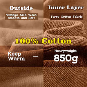 Bajo MOQ Último estilo Sudaderas con capucha de lavado ácido Tela suave Sudaderas con capucha de lavado ácido Nuevo diseño Sudaderas con capucha de lavado ácido para la venta en línea - Product Image 6