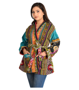 Veste d'hiver matelassée en coton faite à la main pour femmes Long manteau décontracté avec ceinture imprimée à col en V - Product Image 6