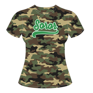 T-shirt Sororité Grecque 08 pour Femme – Rose & Vert – Tenue Décontractée Élégante pour Été – Vêtement Écologique pour Sœurité Universitaire - Product Image 5