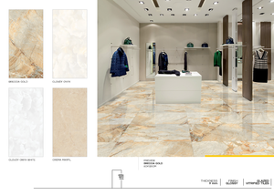 กระเบื้องเซรามิกเคลือบเงาเต็มตัวขนาด600x1200มม. สำหรับใช้ในห้องครัวเชิงพาณิชย์ - Product Image 3