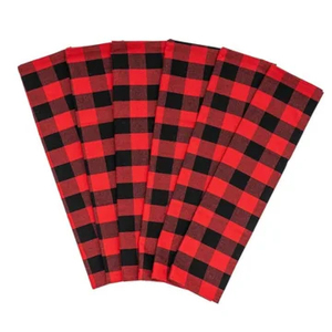 Serviettes de cuisine en coton 100% antimicrobiennes, écologiques, absorbantes, à carreaux Buffalo, pour le nettoyage du verre - Haute qualité - Product Image 4