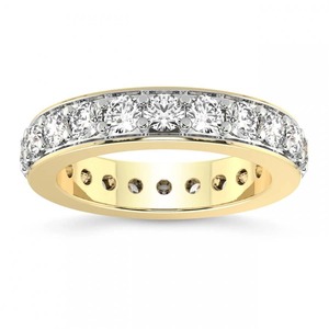 Grand Full Eternity Band Lab Grown Diamond 2.00 Ct Tw 14K Solid Gold FG Color VS Clarity 22 Diamond High Carat Showpiece - Product Image 2