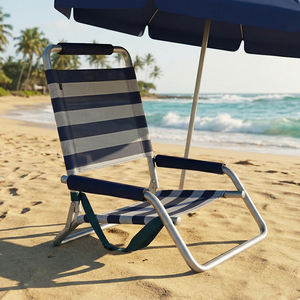 كرسي شاطئ محمول قابل للطي من HOMFUL، خفيف الوزن، مصنوع من شبكة الألومنيوم المسامية، مزود بحزام حمل. - Product Image 6