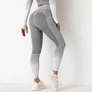 Seamless High Waist Ombre <b>Leggings</b> for Women Butt Lift Yoga Pants Breathable Stretch <b>Gym</b> Wear - Product Image 4
