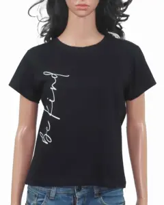 Export Surplus Garments Women O Neck T Shirts Casual Wear for Women from India Export Wholesale Women's Clothing