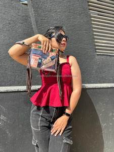 ขอบตะวันตกใสใสกระเป๋าสไตล์มือเครื่องมือแกะสลักกระเป๋าหนังหลายใช้กระเป๋าหนังสําหรับผู้หญิงหลายใช้ - Product Image 5