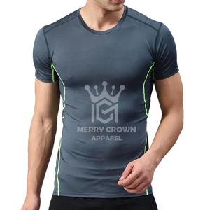 เสื้อออกกำลังกายแขนสั้นของผู้ชายเสื้อวิ่งแห้งเร็วเสื้อรัดรูปสำหรับเล่นกีฬา100% - Product Image 1
