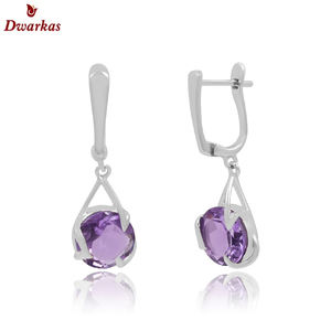 Vente en gros personnalisé vente chaude 925 argent sterling naturel améthyste pierre précieuse boucle d'oreille fabricant de bijoux fins - Product Image 6