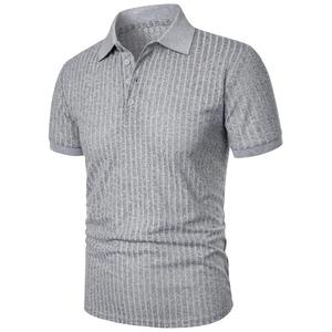 Nuevo verano Polo hombres rayas sólidas Fitness elasticidad manga corta polos para hombres camisas de moda - Product Image 3