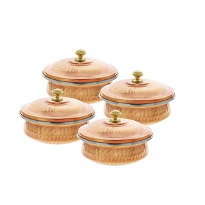 Pot en cuivre décoratif fait à la main de haute qualité pour cuisiner et servir des aliments mariage et fête d'anniversaire dîner utilisation - Product Image 6