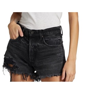 Fournisseur d'usine Bermuda personnalisé à la mode jean anti-rides avec impression numérique braguette fermeture éclair - Product Image 5