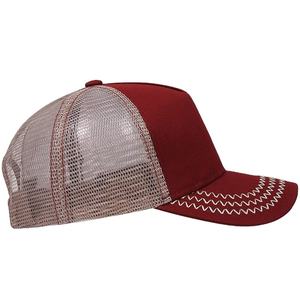 Casquette de baseball personnalisée à 6 panneaux 100% coton Logo en caoutchouc bleu ciel Motif perforé en maille brodée percée-Sport imperméable - Product Image 4