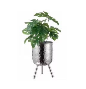 Jardinières contemporaines de luxe en métal avec de belles décorations intérieures modernes haut de gamme martelées - Product Image 3