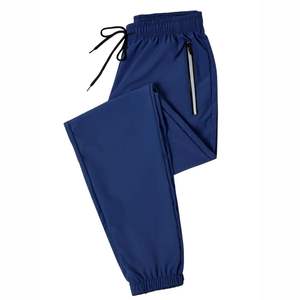 Pantalon décontracté pour homme, coupe slim, taille haute élastique, en toile, séchage rapide, multi-poches, léger, pour l'extérieur - Product Image 4
