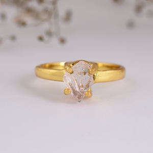 Bague à la mode en argent sterling 925 avec bagues fines en pierres précieuses de quartz rose pour les cadeaux de mariage ou les fêtes des femmes - Product Image 5