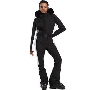 Traje de Esquí para Mujer, Ropa de Nieve con Capucha de Piel, Cintura Ajustable, Logotipo Personalizado - Product Image 4