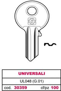 Chiave in Ottone Ul048 (g.Vab 0) Universale - Product Image 1