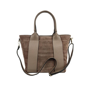Bolso de mano suave en gamuza auténtica y cuero de dolar - Hecho en Italia - Art. 24030SD - Product Image 4