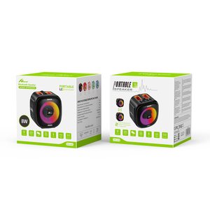 Digitalome SPA-105-3 <b>Portable</b> for Bluetooth <b>Speaker</b> <b>with</b> RGB LED Lighting and <b>Microphone</b> Home Wireless Battery Powered - Product Image 2
