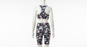 ชุดโยคะผ้าไนลอนสแปนเด็กซ์สำหรับผู้หญิงชุดออกกำลังกายแบบไร้รอยต่อแห้งเร็วผ้าไนลอนสแปนเด็กซ์พิมพ์ลายน้ำหนักเบา - Product Image 4