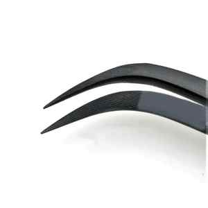 Kounain แหนบต่อขนตา90องศาระดับมืออาชีพ0.03มม. สีดำพลาสม่านาโนไฟเบอร์ที่สมบูรณ์แบบสแตนเลส - Product Image 3