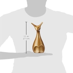 Lujoso oro moderno hecho a mano UV impreso cerámica ciervo familia muñeca estatuilla Oro mate decoración del hogar conjunto boda cumpleaños Diwali - Product Image 5