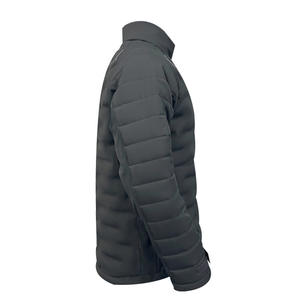 Men Winter Hybrid Puffer Jacket Warm Quilted <b>Nylon</b> Front Softshell Sleeves Lightweight Zip Up Outdoor - Product Image 3