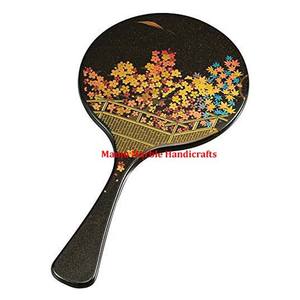 Nouvel article de cadeau de décoration d'hôtel classique Miroir incrusté de vadrouille en bois brillant naturel avec forme de poignée pour Love Style Resorts - Product Image 3