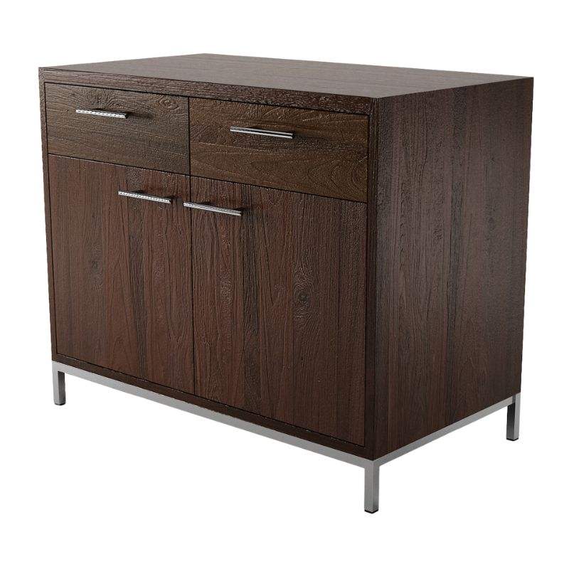 ไม้เปื้อนสีน้ำตาลเข้มกับชนบท