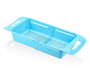 Bella Foldable Eco-Friendly Plastic Kitchen Sink <b>Basket</b> Strainer Adjustable Colander Fine Mesh Food Drain Dishwasher Safe <b>Stand</b> - Product Image 1