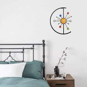 Premium Artistic Metal Wall <b>Clock</b> Unique Abstract Design Needle Quartz <b>Antique</b> <b>Style</b> Modern Living Spaces Cafes Restaurants - Product Image 4