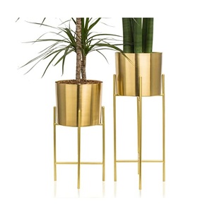 Soporte redondo moderno para exhibición, maceta grande para interiores, balcón, decoración del hogar, maceta de Metal suculenta con soporte - Product Image 1