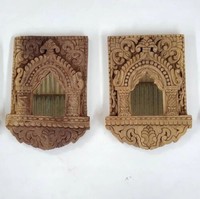 Miroir mural décoratif de forme irrégulière avec cadre en bois industriel, couleur personnalisée - KAMAL ART