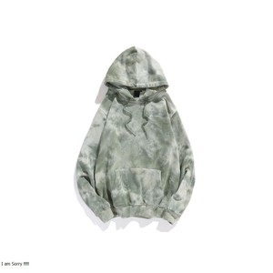 เสื้อฮู้ดย้อมผ้าเทอร์รี่สำหรับผู้ชายและผู้หญิงเสื้อมีฮู้ดพิมพ์ลายโฟมหน้าจอแบบกำหนดเองโลโก้ปักลายโลโก้เฟรนช์เทอร์รี่ - Product Image 1