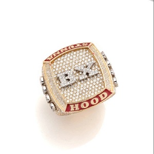 S925 plata rojo acento Moissanite diamante helado Hip Hop anillo joyería declaración moda diseño de lujo para hombres ropa de fiesta - Product Image 1
