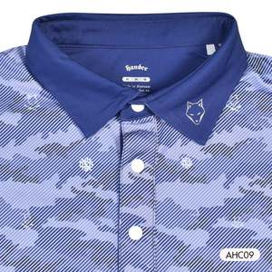 Handee <b>Camo</b> Navy Men's Breathable 100% Polyester Knitted Sublimation Printed Golf Clothing - Product Image 5
