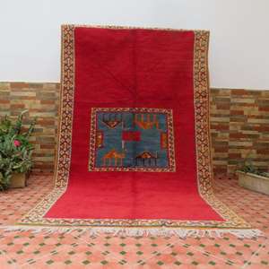 Auténticas Alfombras Marroquíes Hechas a Mano de Lana, Diseños Berber Tradicionales, Estilos Vintage Modernos para Decoración del Hogar - Product Image 1