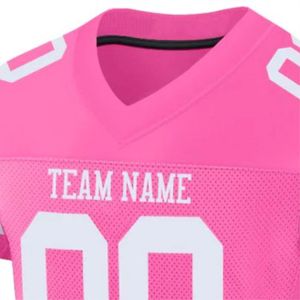 Mesh Blank Youth <b>Football</b> Mesh Soccer Jerseys in <b>Pink</b> French soccer uniforms for American <b>football</b> Jersey - Product Image 5