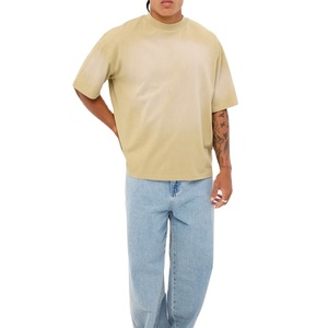 T-shirt Homme Col Montant Côtelé Coupe Décontractée avec Logo Imprimé – Vêtement d'Extérieur Tendance - Product Image 2