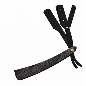 Rasoir de coiffeur manche droit en plastique rasoir coupe gorge couteau pliant avec Logo et couleur personnalisés - Product Image 6