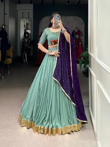 Colección Navratri Rayón con espejo Gamthi Work Lehenga Choli Fabricante y proveedor de India - Product Image 4