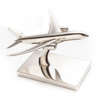 Mini avion moderne en aluminium argenté pour la maison et le bureau Décoration de Noël Dessus de table Objets d'art Fini Décor tendance