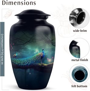 Urnes funéraires de paon pour hommes cendres urnes funéraires masculines adultes pour cendres humaines adultes femmes cendres uniques taille personnalisée - Product Image 2