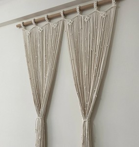 <b>Macrame</b> Shower <b>Curtain</b>, <b>Macrame</b> Door or Window <b>Curtain</b>, Custom Size - Product Image 2