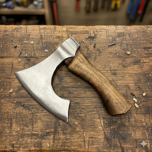 Lot de 3 haches à manche en acier, fabriquées à la main, lame forgée en acier à haute teneur en carbone, qualité industrielle, pour la chasse, la coupe et le hachage - Product Image 6