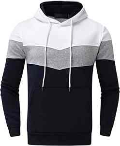 Vêtement de sport décontracté pour homme, survêtement à capuche, couleurs uniques blanc et noir, meilleur design, vente chaude, nouvelle mode, 100% coton respirant - Product Image 4