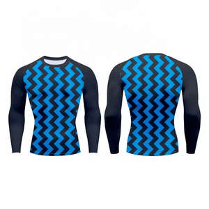 OEM personnalisé manches longues MMA logo personnalisé imprimé chemise de compression uv vierge mma rash guard sublimé bjj surf rash guards pour hommes - Product Image 1