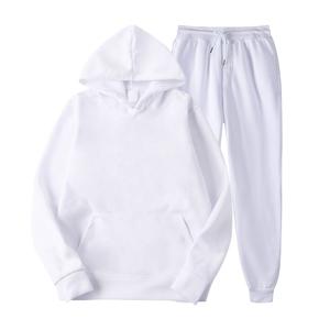 Vente en gros de survêtements de jogging 100% coton de qualité supérieure pour hommes ensemble de survêtements solides avec logo personnalisé brodé de grande taille - Product Image 6